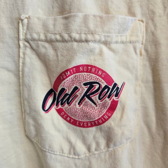 Old Row Spicy Shot Yellow Comfort Colors Frat Shirt Large Unisex Party Tshirt - Picture 5 of 5